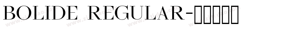 Bolide Regular字体转换